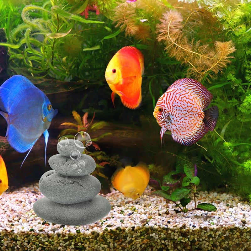 balacoo Balanced Stones Cairn for Zen Garden Decor: Realistic Stacked Stone Ornament for Sand Table, Fish Tank, Micro Landscape Decoration - 2.56" - Image 2